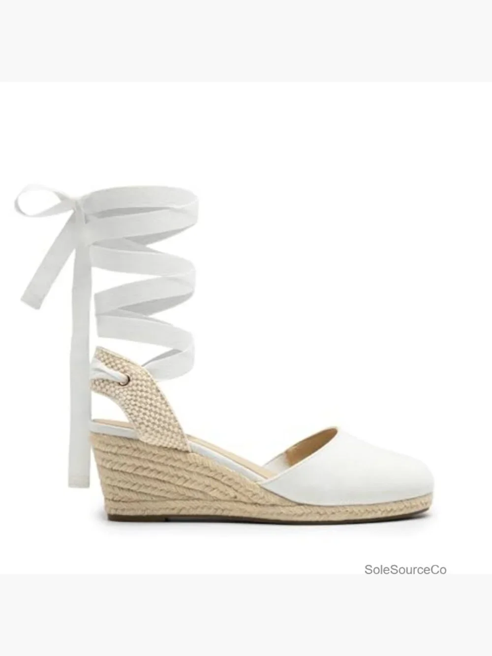 Wedge Sandals Platform Close Toe Espadrilles Strappy Lace Up